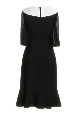 3/4 SLEEVE FISHTAIL DRESS
