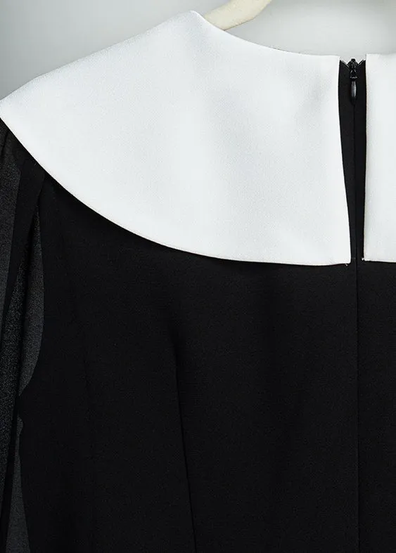 3/4 SLEEVE FISHTAIL DRESS