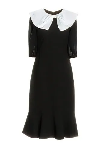 3/4 SLEEVE FISHTAIL DRESS