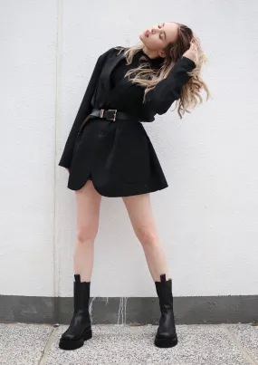 Black Oversized Wool Blazer
