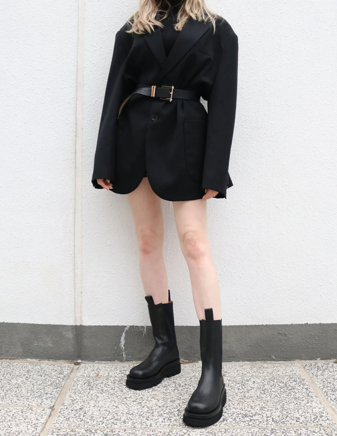 Black Oversized Wool Blazer