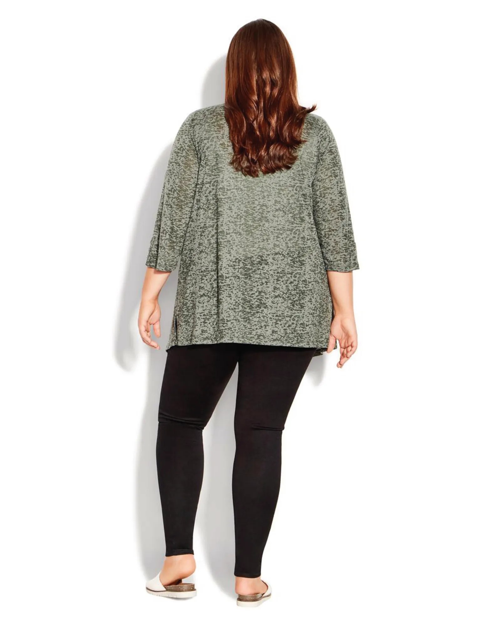 Blair Burnout Cardigan | Avocado