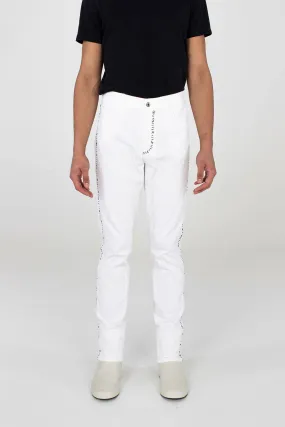 CLASSIC WHITE PUNK CRIXUS JEANS
