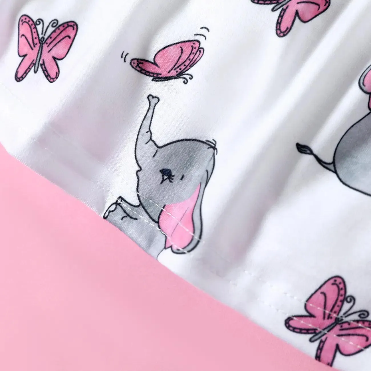 Cotton Long-sleeve Cardigan & Allover Elephant Print Naia Tank Dress Set - Baby Girl (2Pcs)
