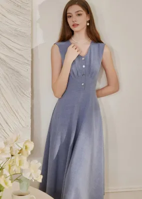 DENIM BLUE WAIST DRESS