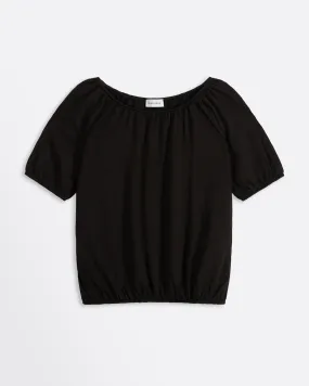 DIJ172 BLOUSE MM STRETCH LINEN JERSEY