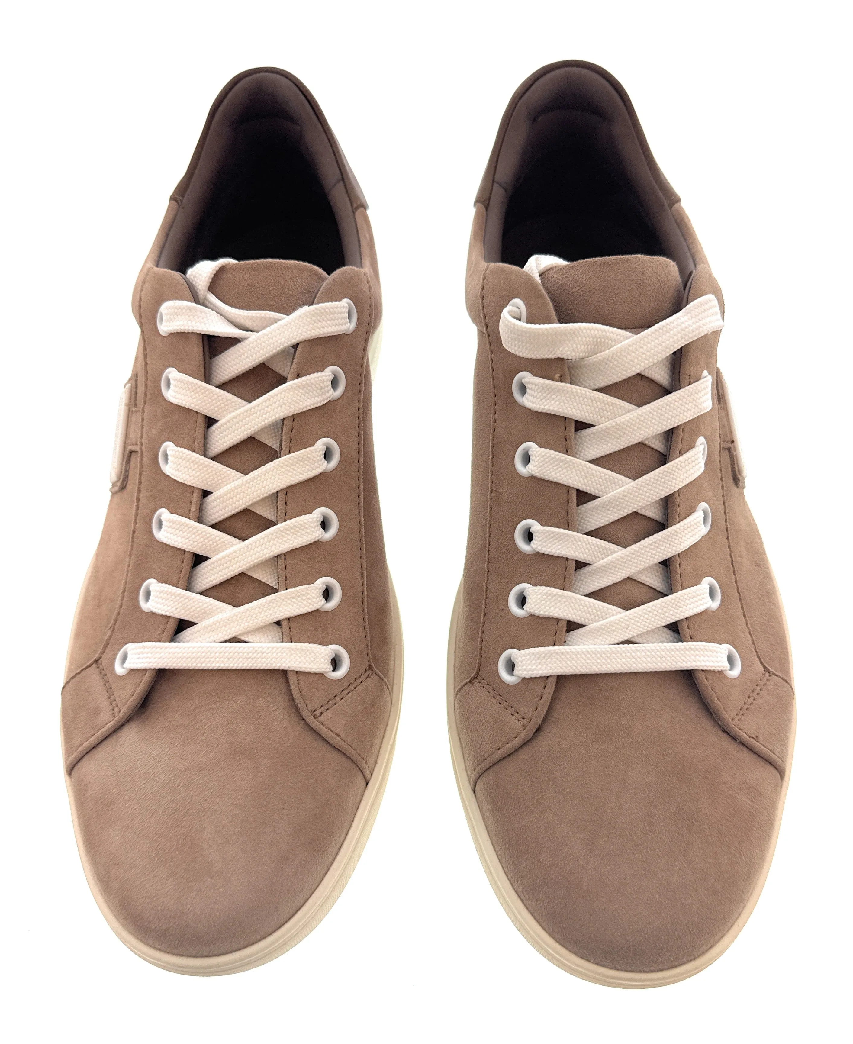 Dolce & Gabbana White Graffiti Logo Leather Sneakers-EU35