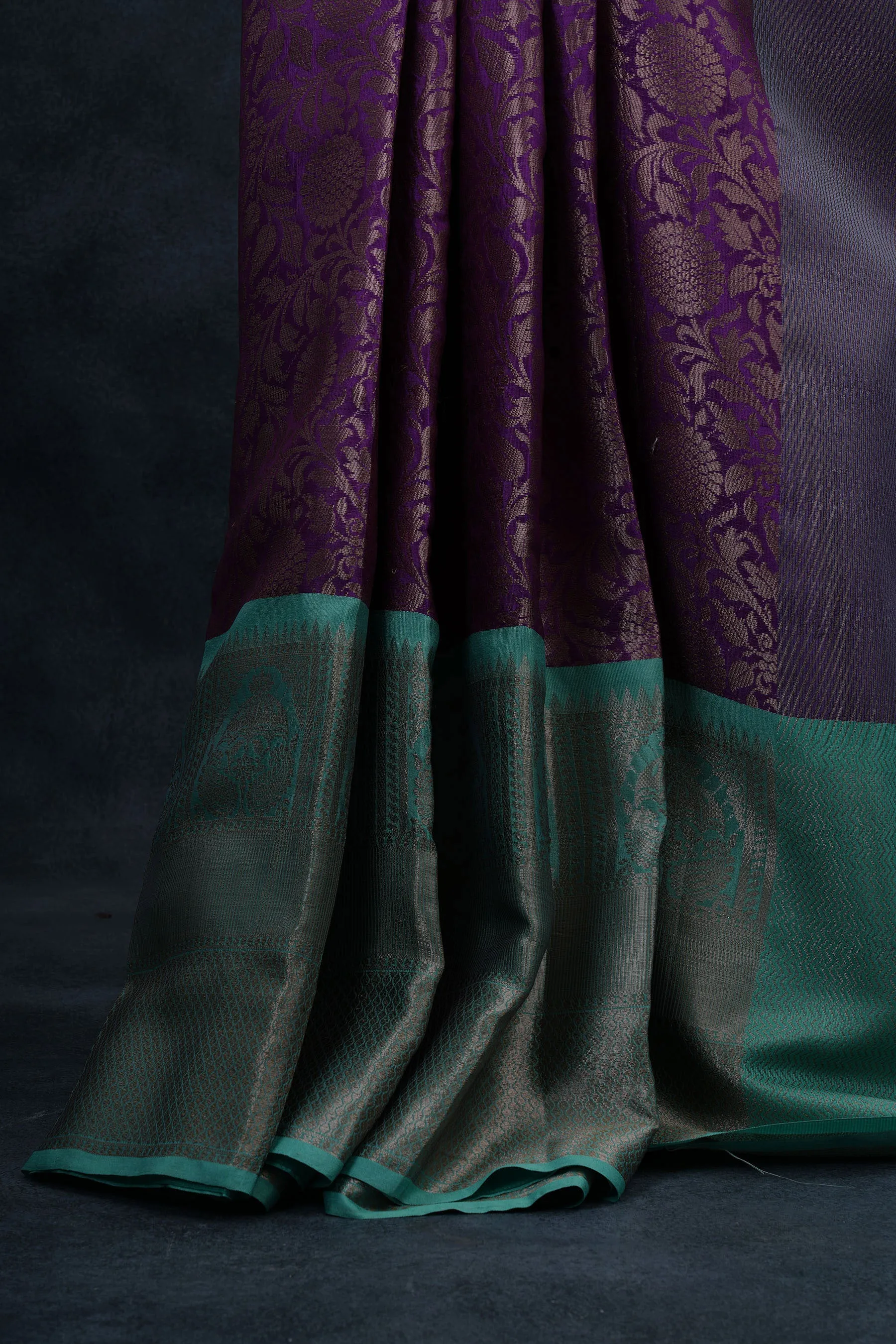 Elegant Banarasi Tissue Saree with Chic Jacquard Blouse
