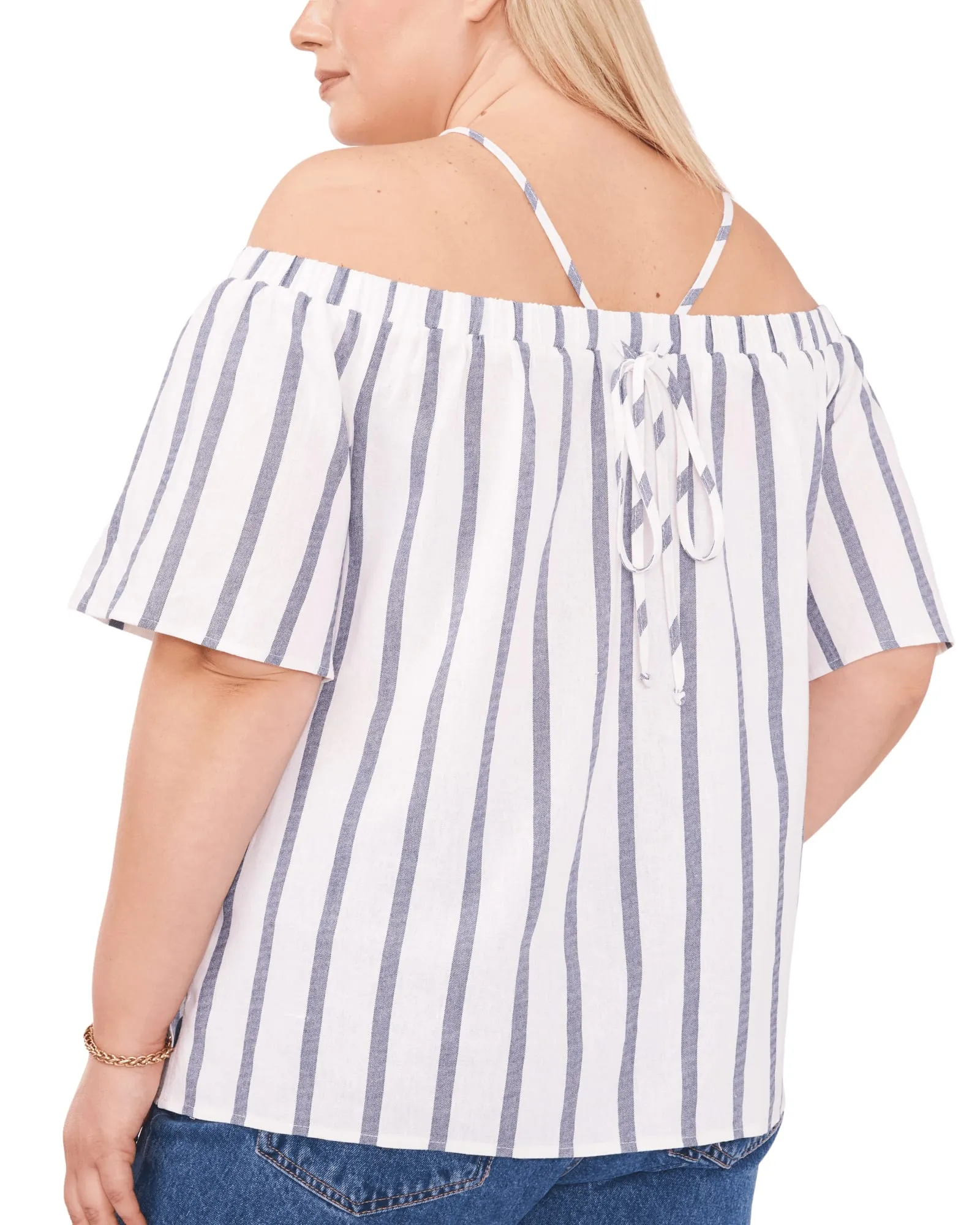 Emilia Striped Linen Blouse | ULTA WHITE