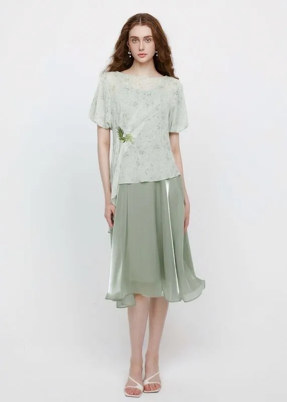 FLORAL PUFF SLEEVE DRESS SET