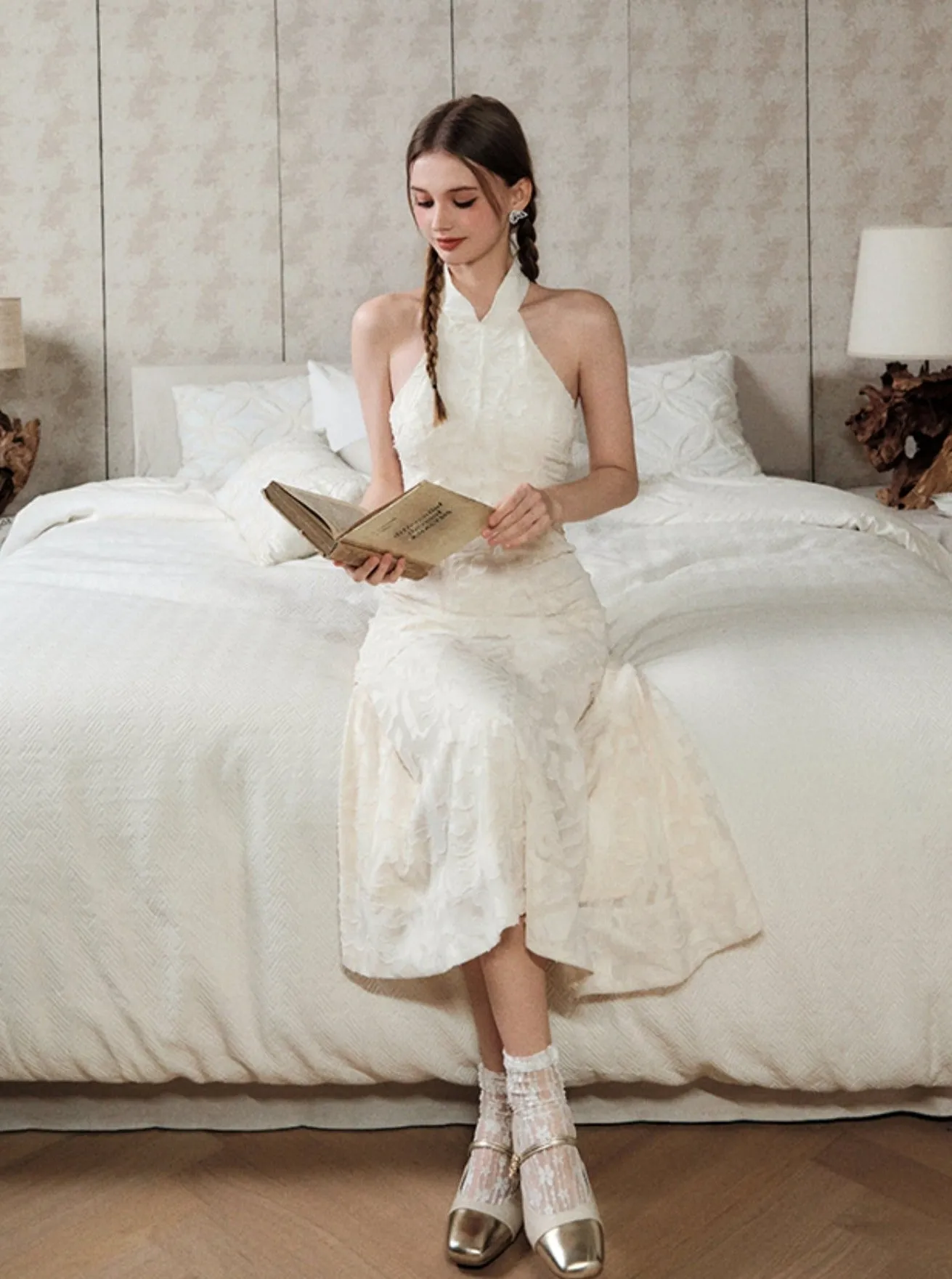 French Feminine White Dress