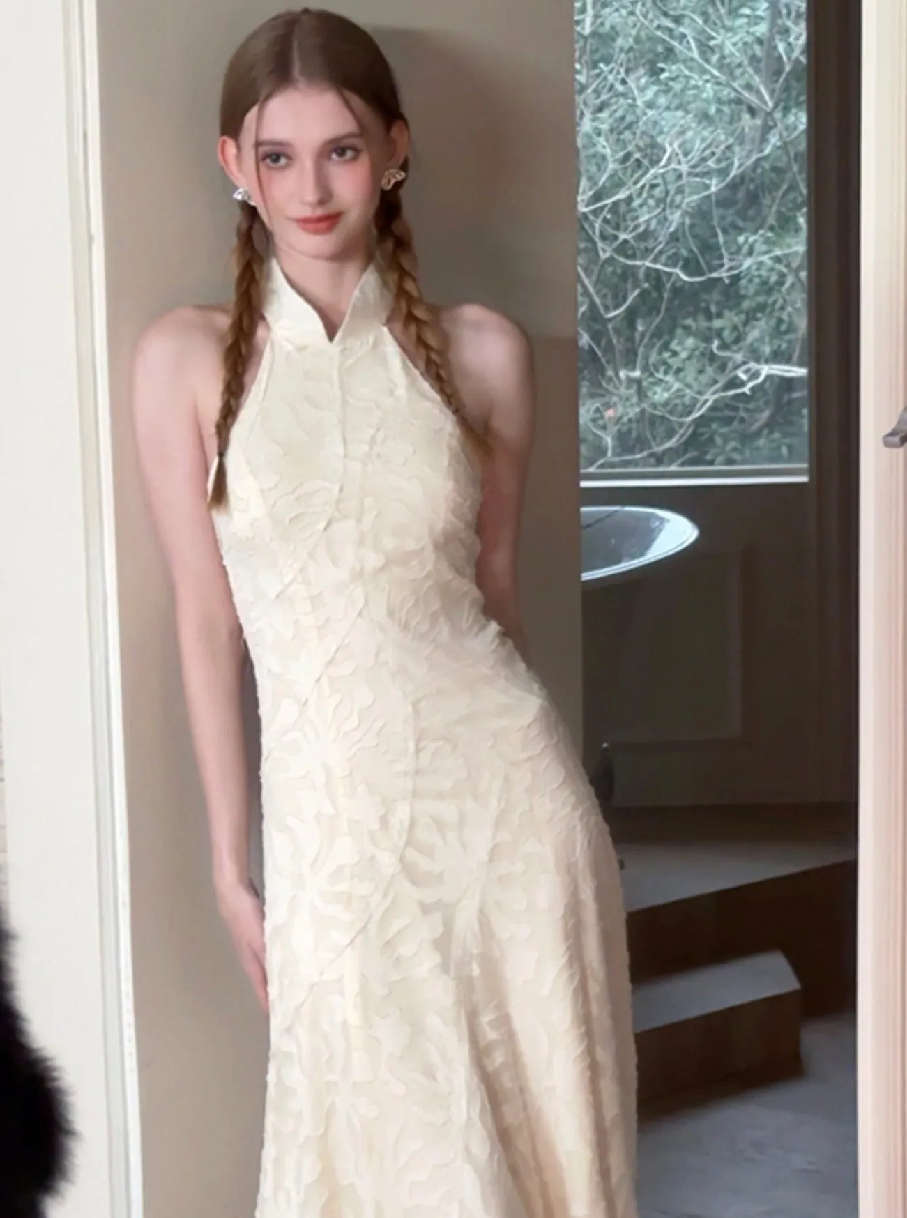 French Feminine White Dress