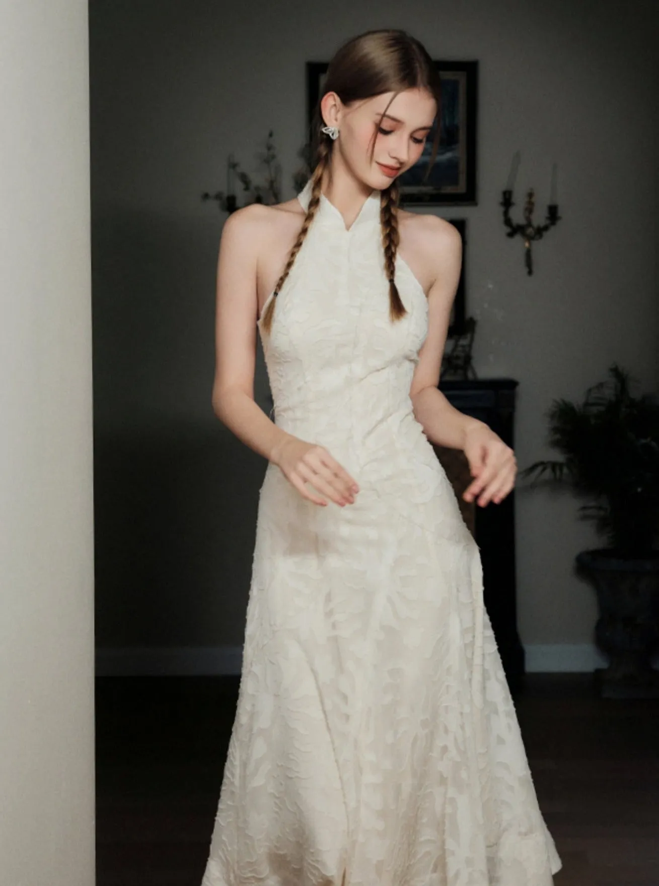 French Feminine White Dress