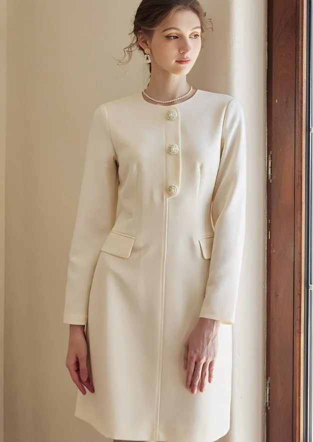 FRENCH FRAGRANCE OFF WHITE DRESS