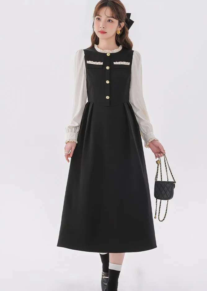 FRILL EDGE SWITCHING DRESS