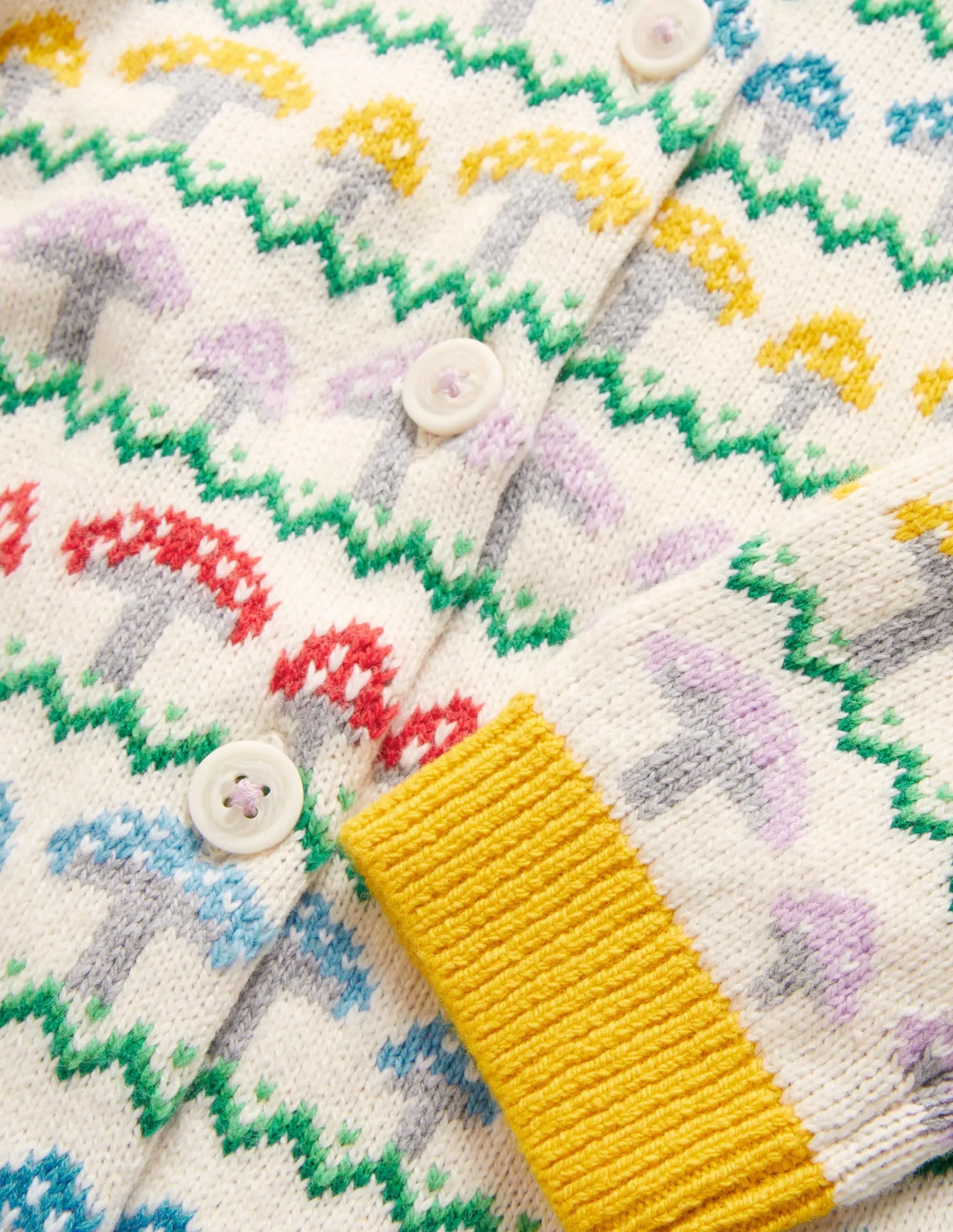 Fun Fair Isle Cardigan-Toadstool Fair Isle