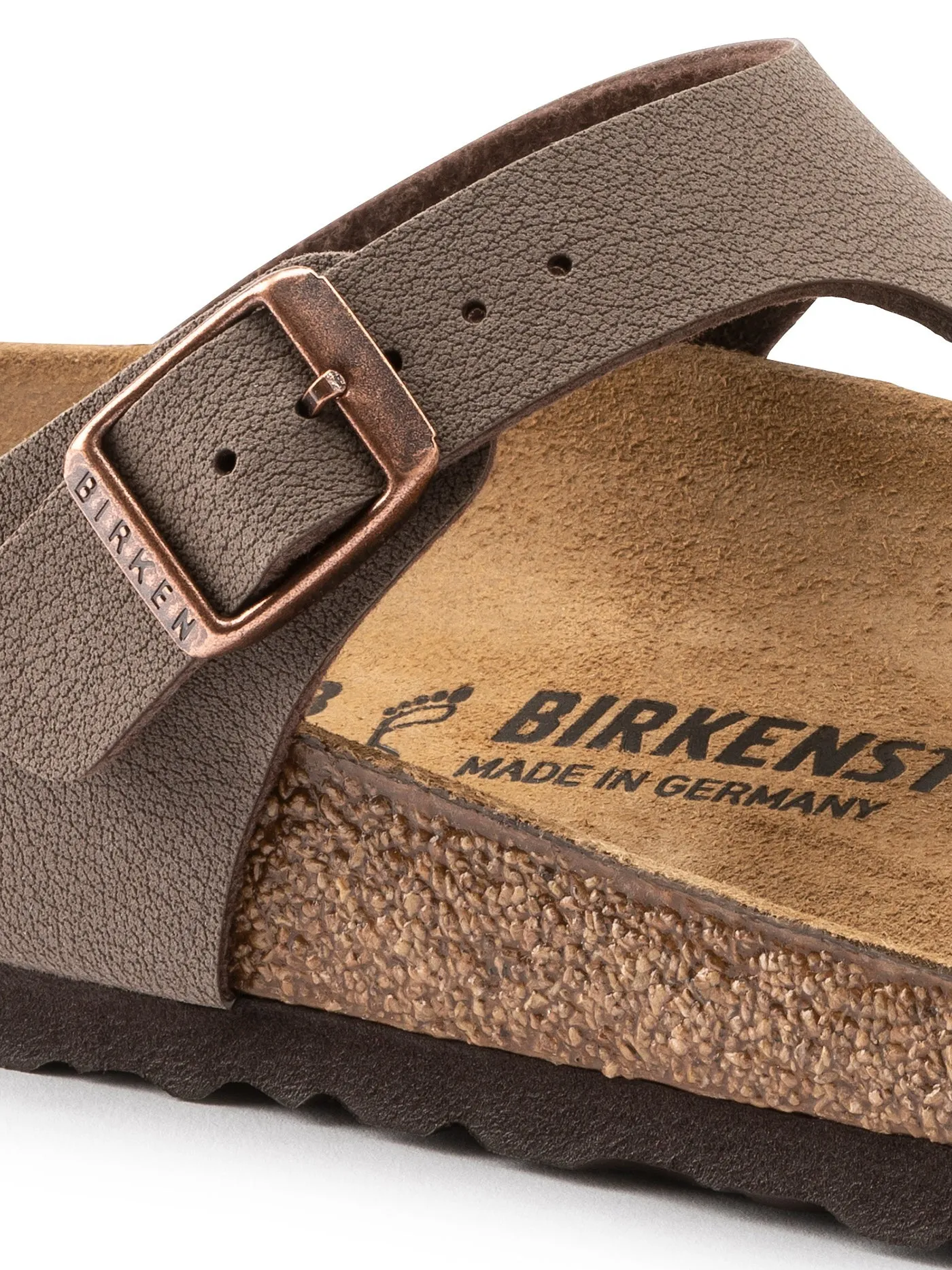 Gizeh Birkibuc Mocha Narrow Sandals
