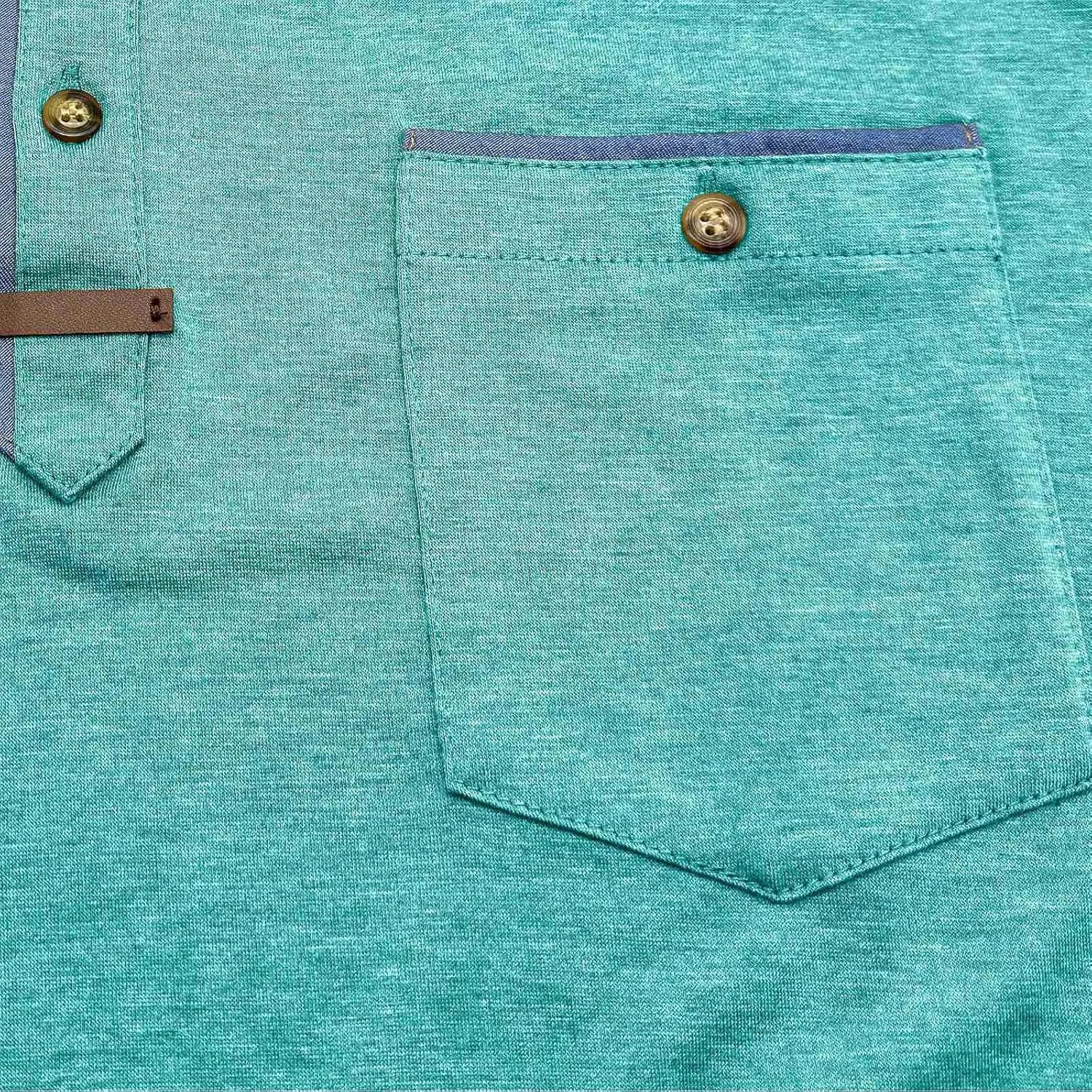 Golf Polos for Men Casual Shirts Classic Button Basic Short Sleeve Shirt Solid Tees Golf Stylish Tops with Pocket