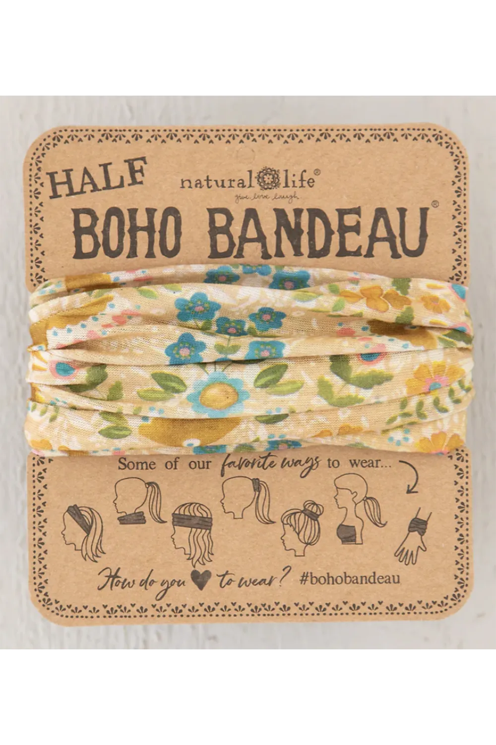 Half Boho Bandeau - Mandala Light Grey