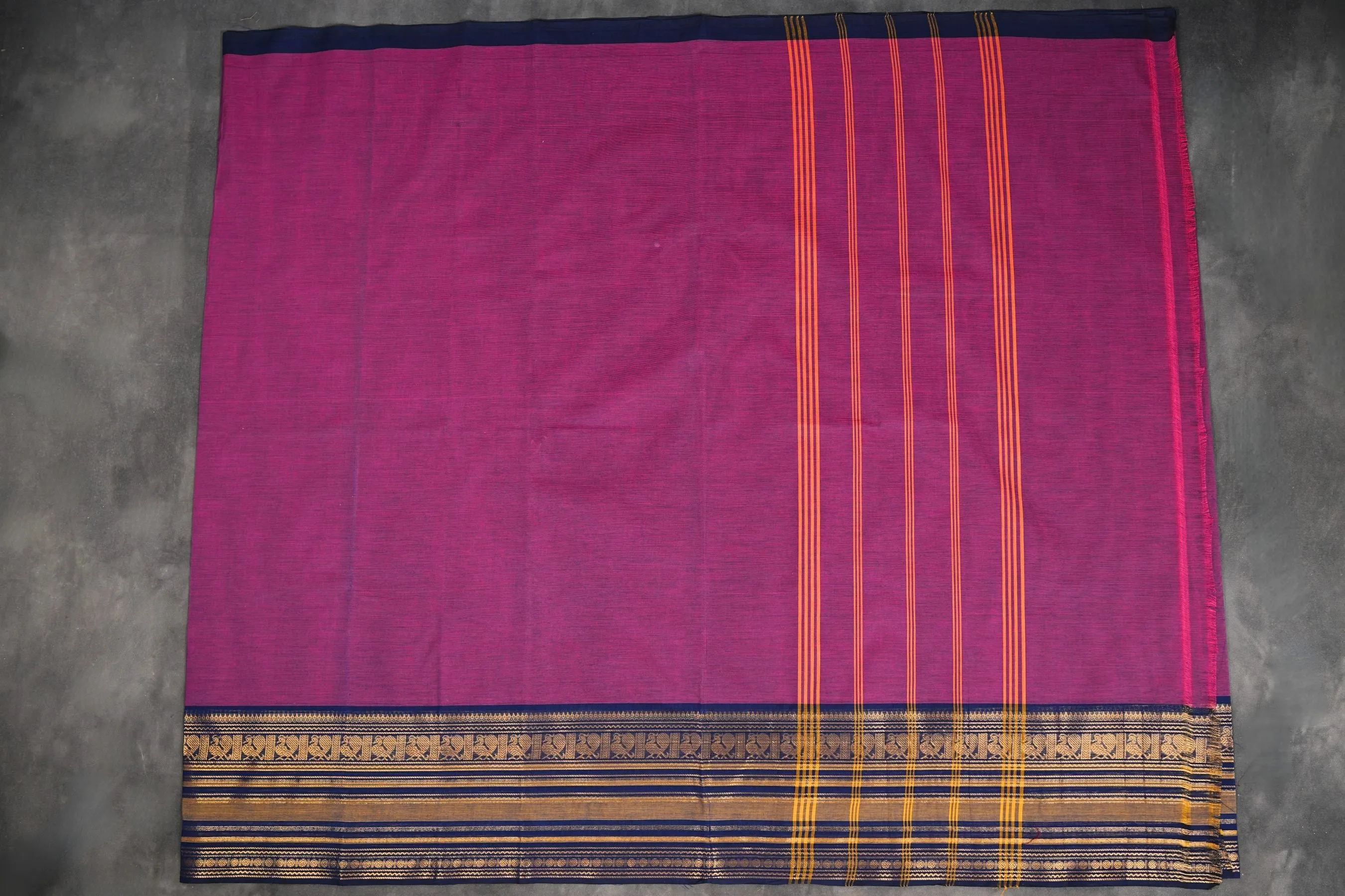 Handcrafted Pure Chettinad Cotton Saree for Elegant South Indian Style