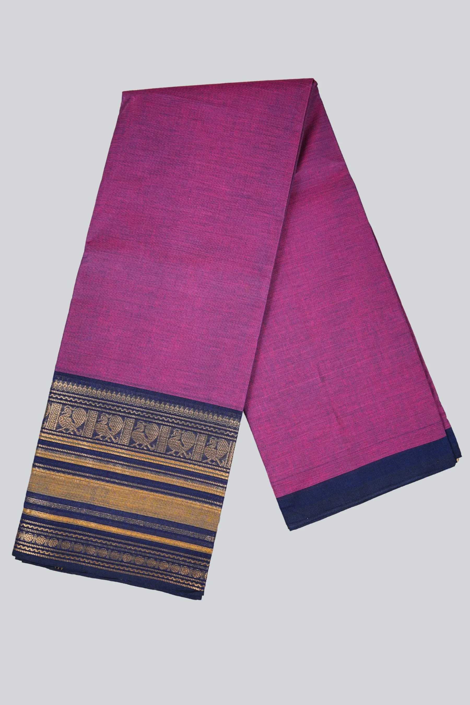 Handcrafted Pure Chettinad Cotton Saree for Elegant South Indian Style