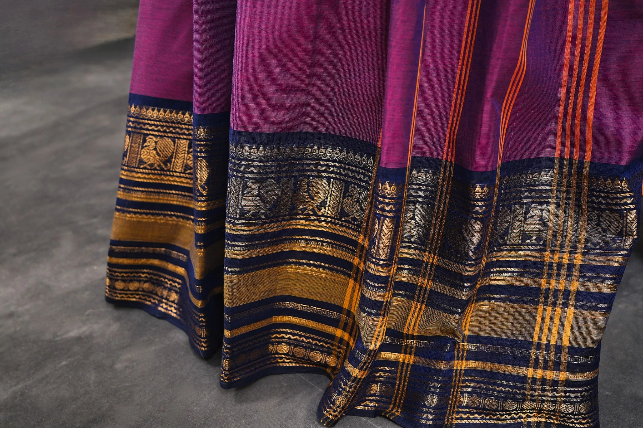 Handcrafted Pure Chettinad Cotton Saree for Elegant South Indian Style