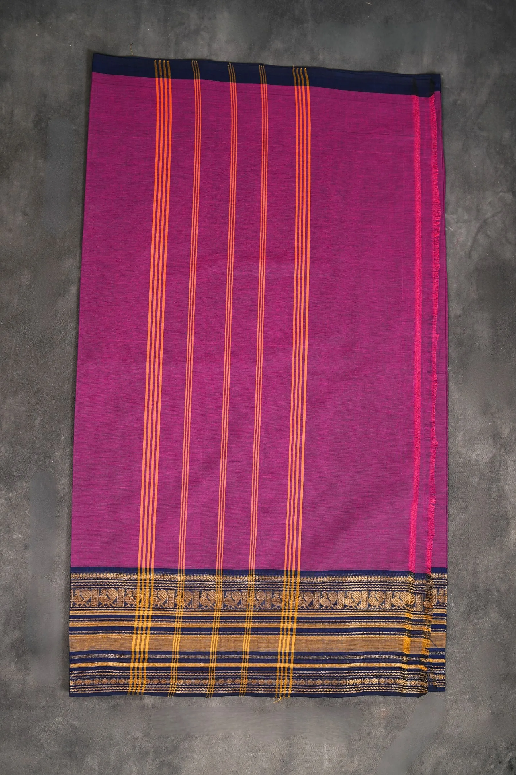 Handcrafted Pure Chettinad Cotton Saree for Elegant South Indian Style