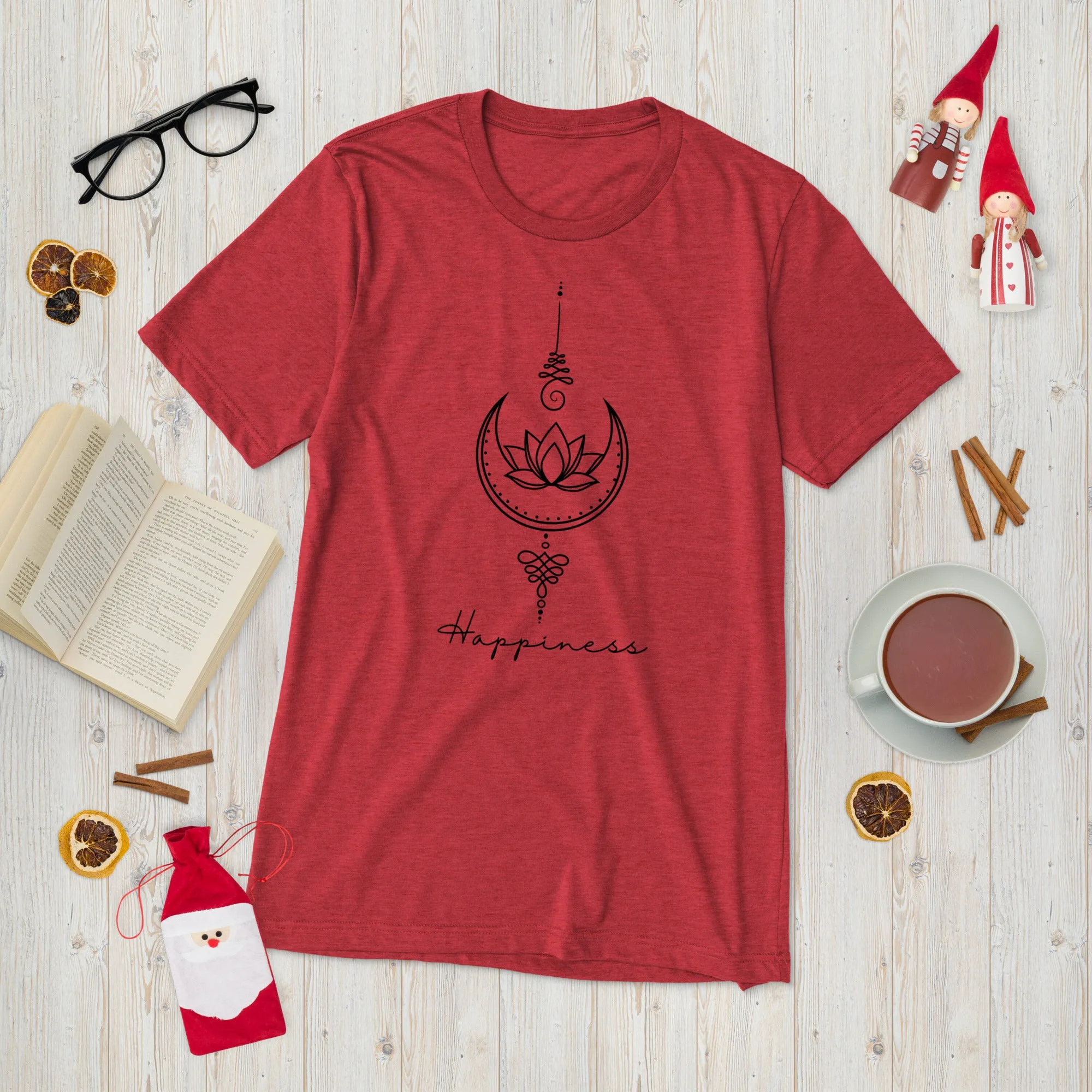 Happiness Unalome - Short sleeve t-shirt, comfy, soft, fitted look