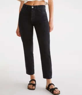 High-Rise Mom Next Gen Aeropostale Jeans, black