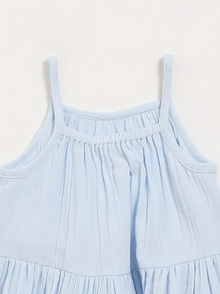 HOP Baby Blue Strappy Dress with Headband