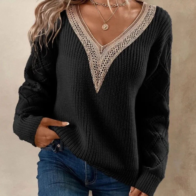 iForgirls Comfy Print V-Neck Sweater