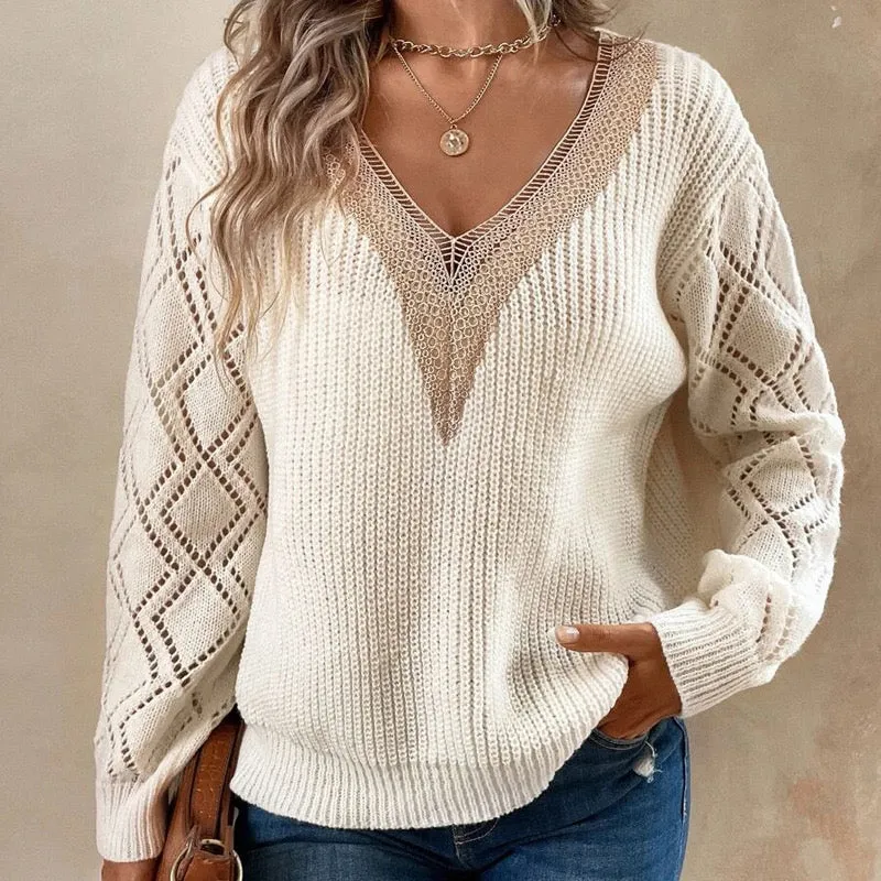 iForgirls Comfy Print V-Neck Sweater
