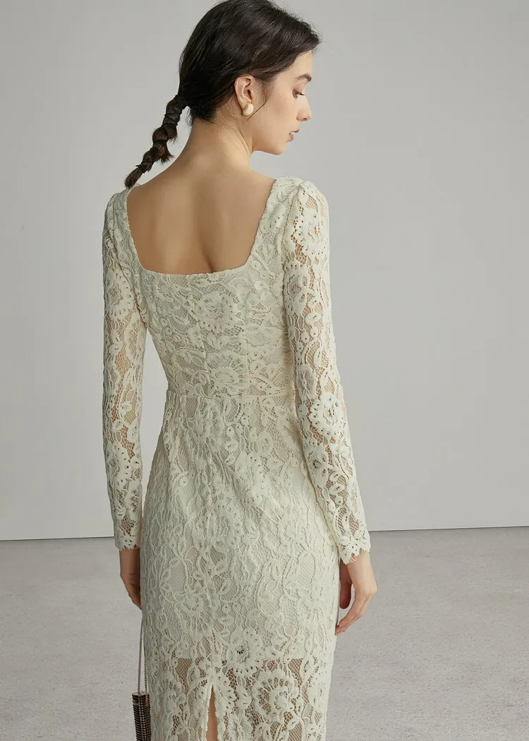 JADE LACE MIDI DRESS