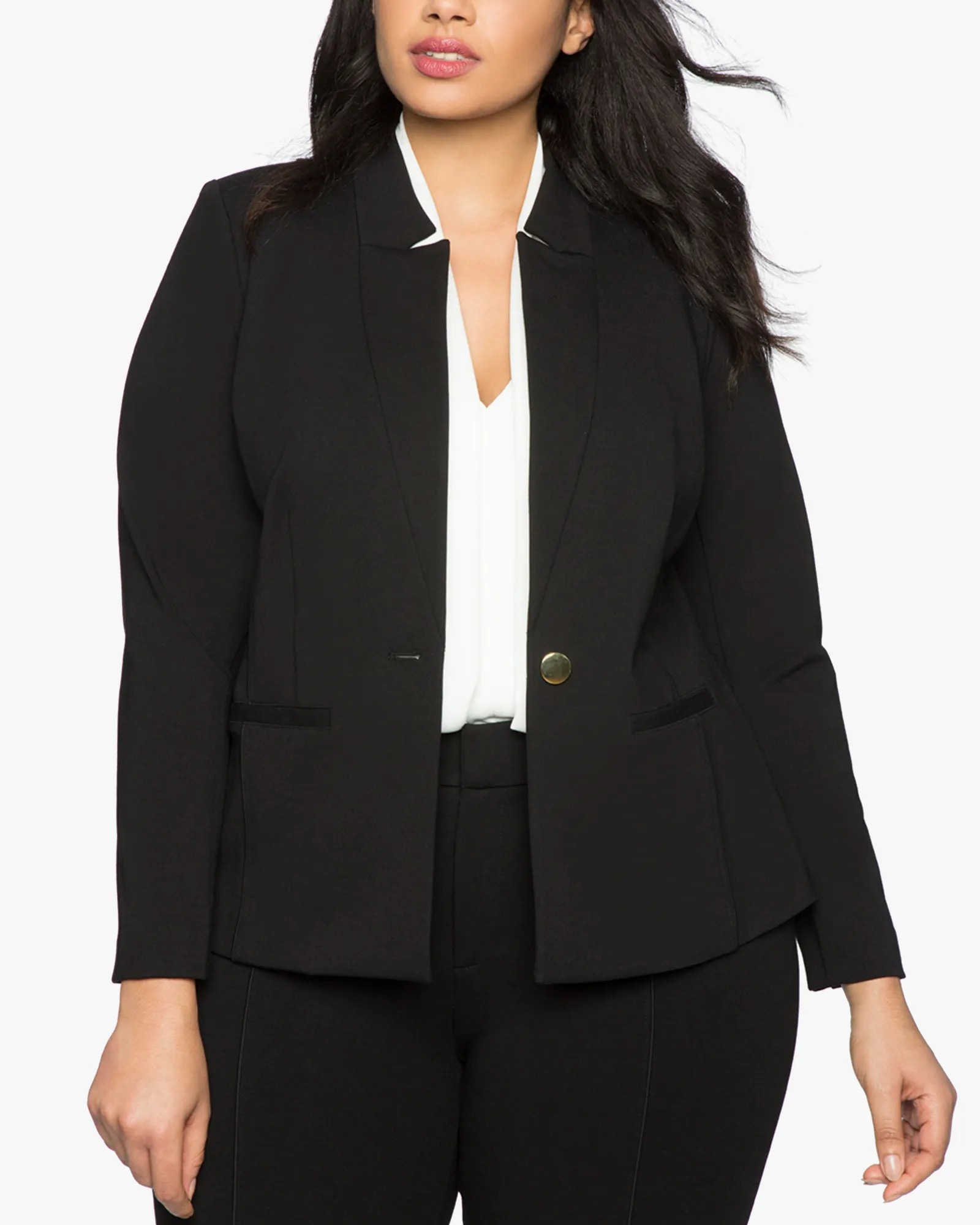 Joan Stretch Work Blazer | Black
