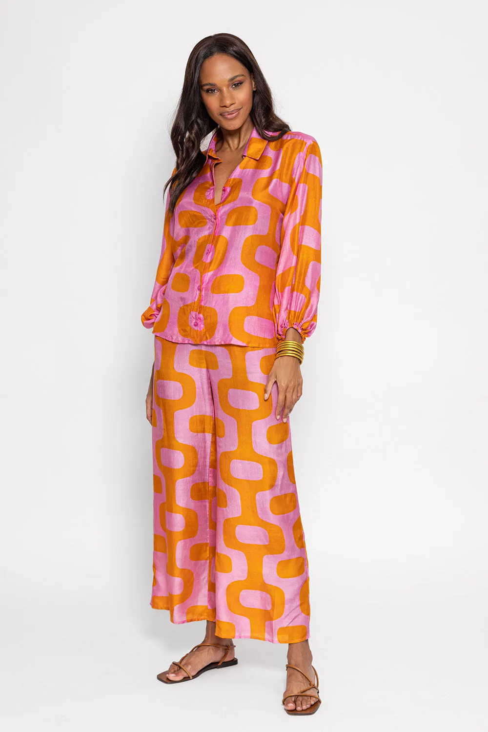 JOE PANT LIMA PINK & ORANGE