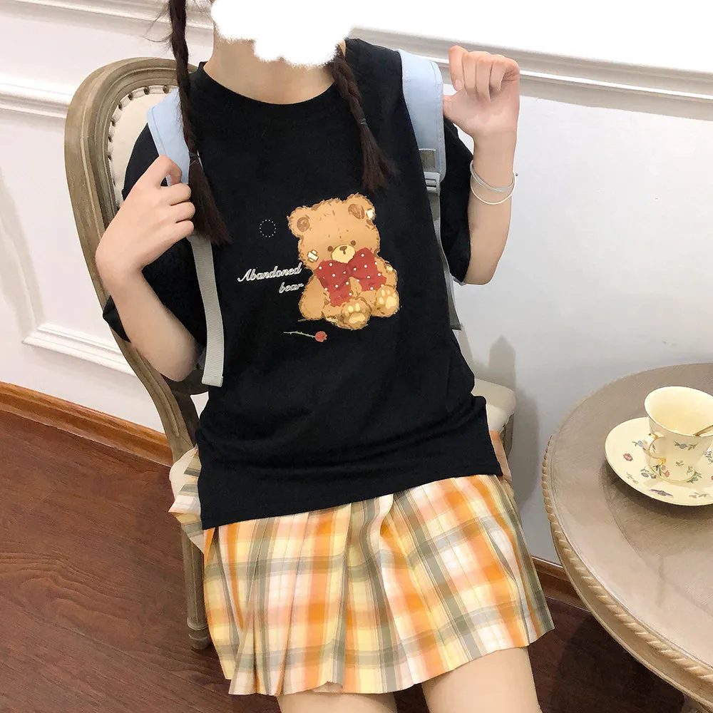 Kawaii Japanese Bear Print T-shirt