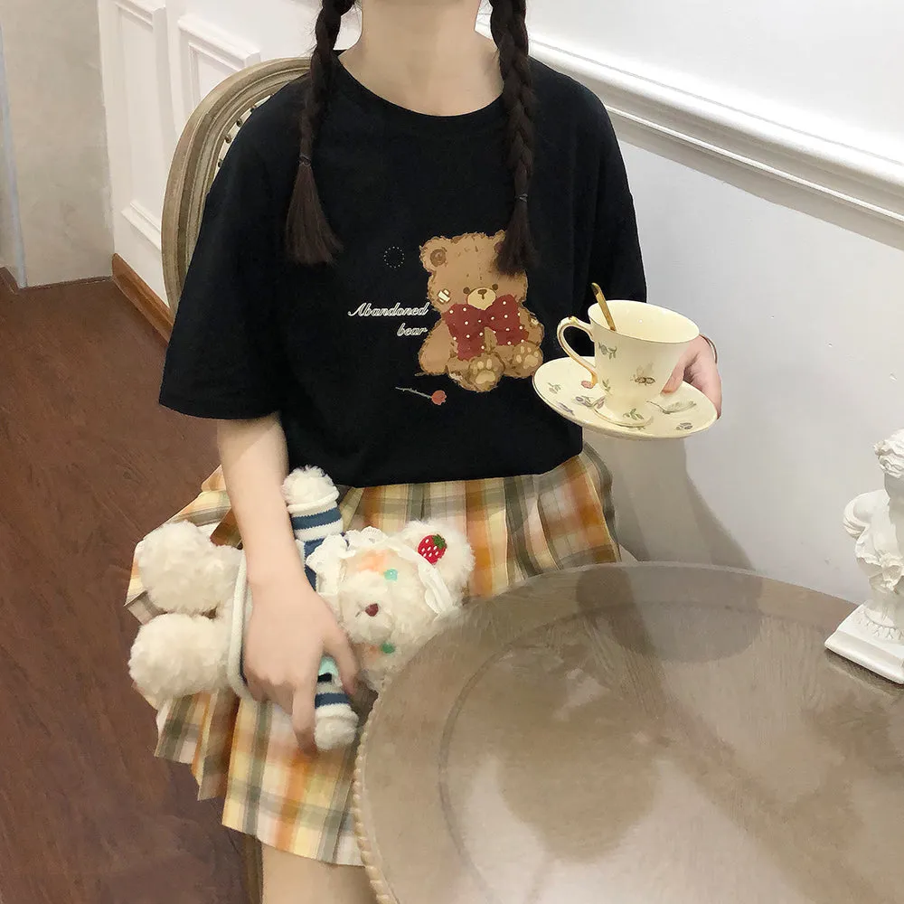 Kawaii Japanese Bear Print T-shirt