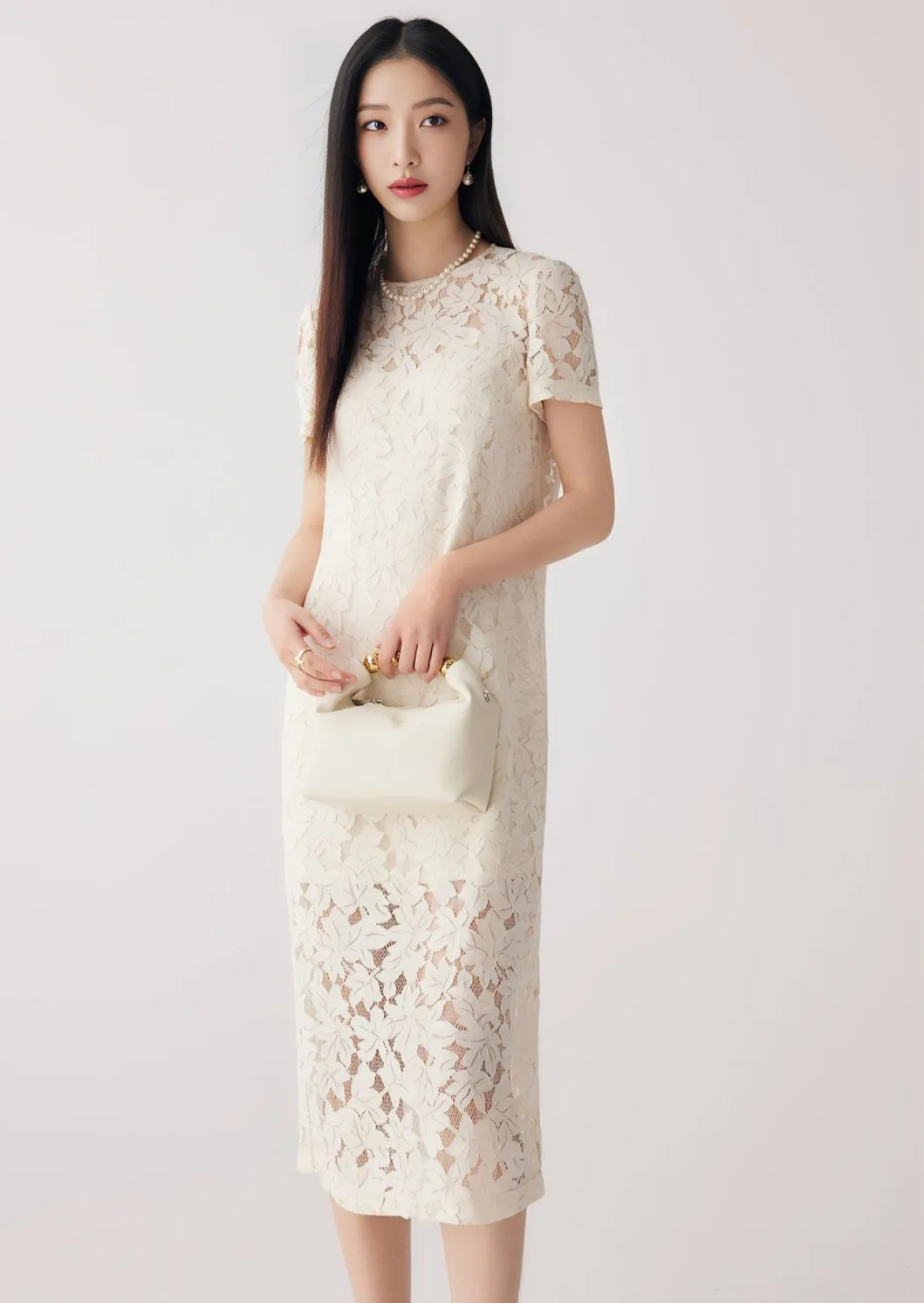 LACE RIBBON DRESS