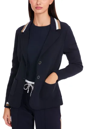 Marc Cain Sports Blazer Jacket Jersey Navy YS 34.14 J09 394