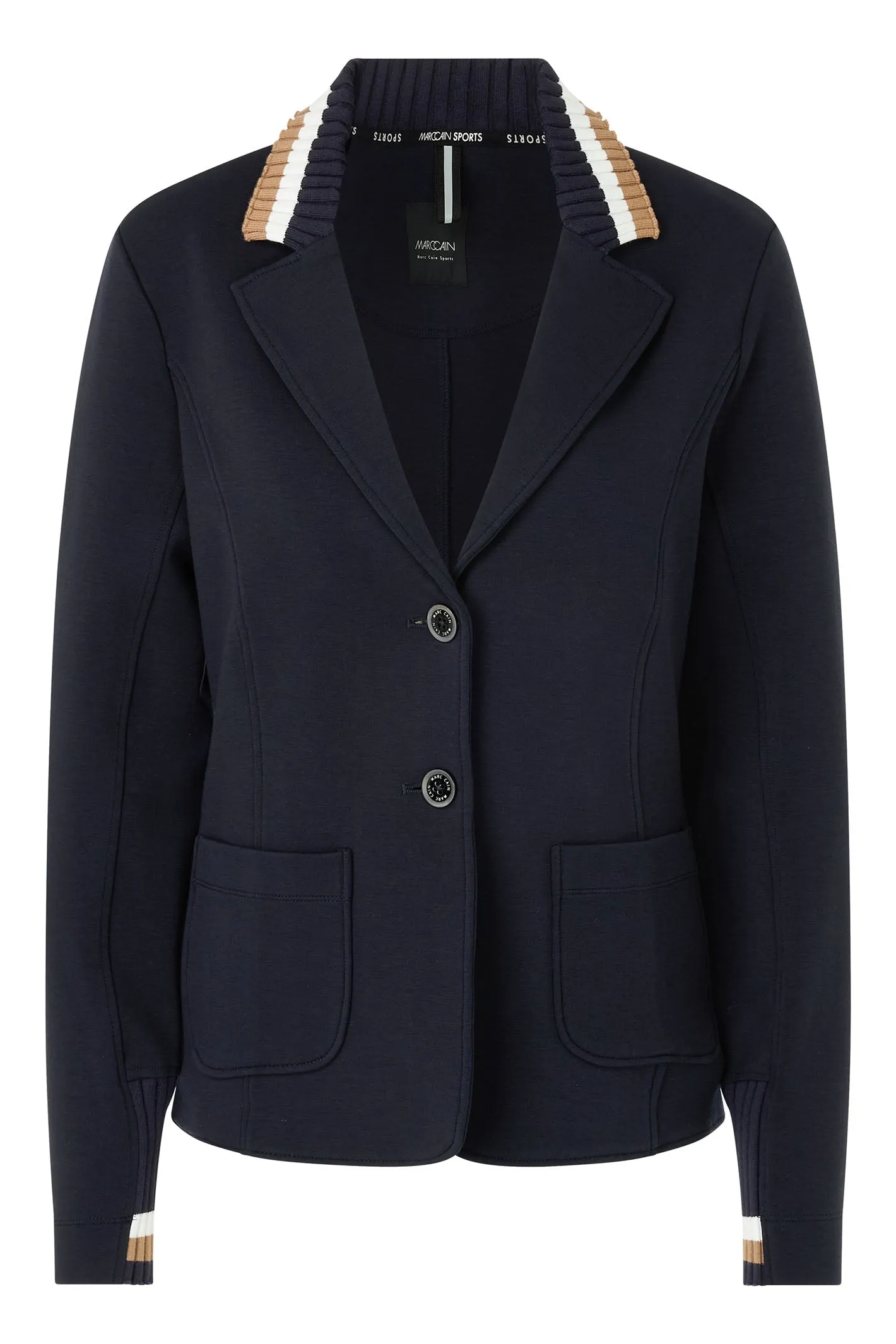 Marc Cain Sports Blazer Jacket Jersey Navy YS 34.14 J09 394