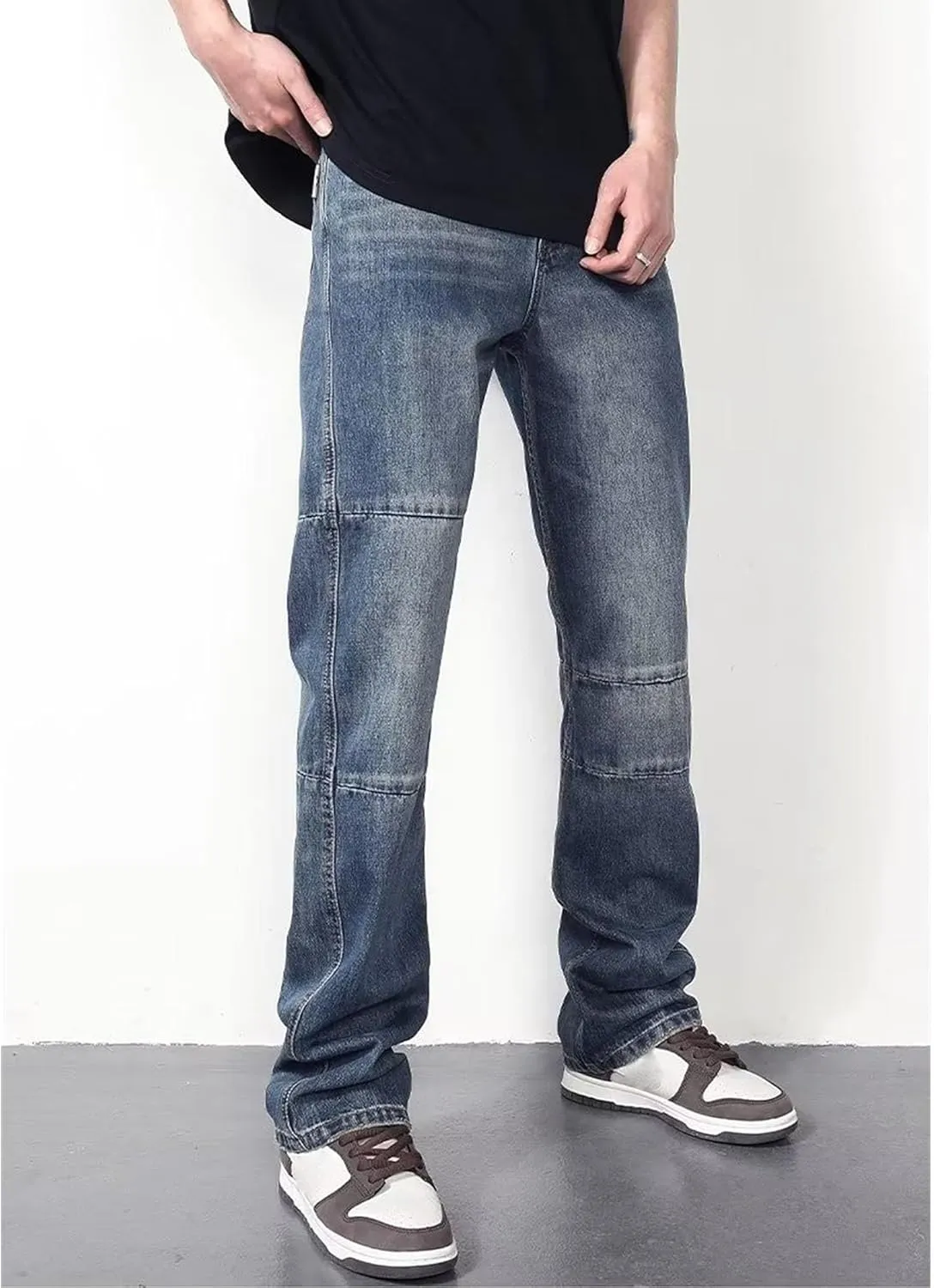 Men's Regular Loose Fit Jeans Straight Leg Casual Vintage Denim Pants Fashion Classic Streetwear Jeans