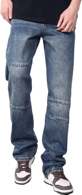 Men's Regular Loose Fit Jeans Straight Leg Casual Vintage Denim Pants Fashion Classic Streetwear Jeans