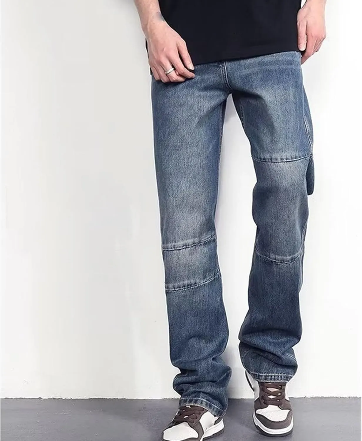 Men's Regular Loose Fit Jeans Straight Leg Casual Vintage Denim Pants Fashion Classic Streetwear Jeans