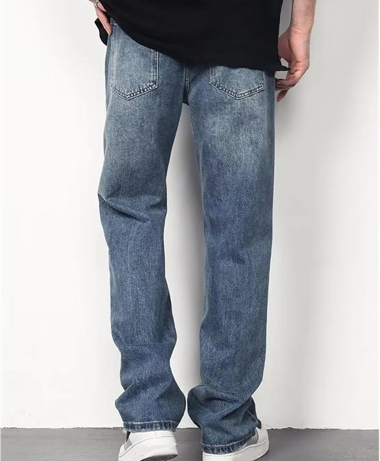 Men's Regular Loose Fit Jeans Straight Leg Casual Vintage Denim Pants Fashion Classic Streetwear Jeans