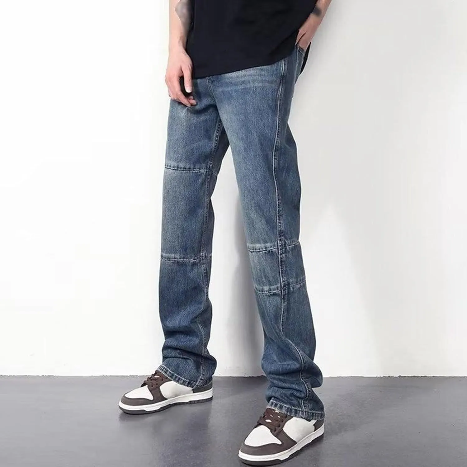Men's Regular Loose Fit Jeans Straight Leg Casual Vintage Denim Pants Fashion Classic Streetwear Jeans