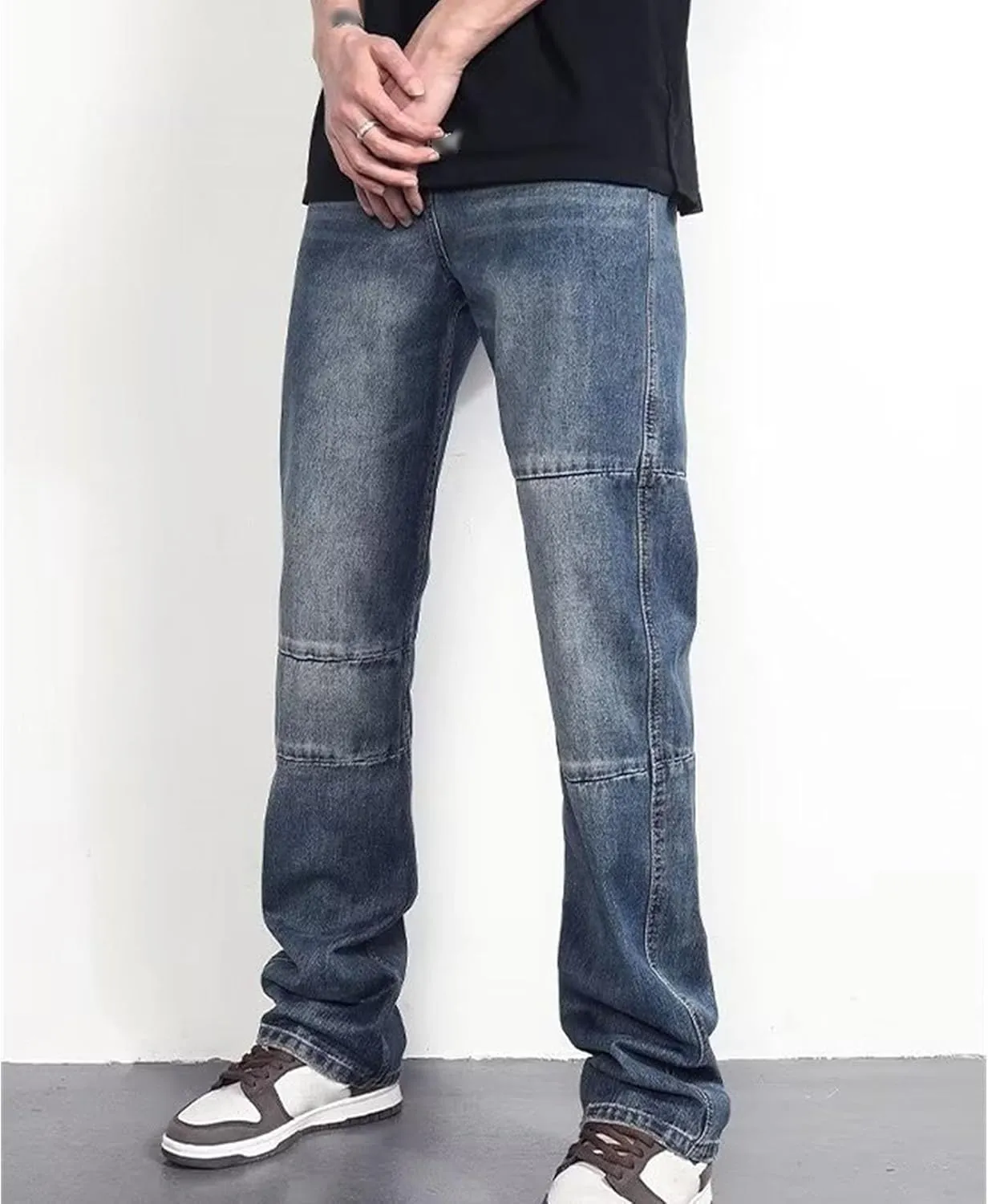 Men's Regular Loose Fit Jeans Straight Leg Casual Vintage Denim Pants Fashion Classic Streetwear Jeans