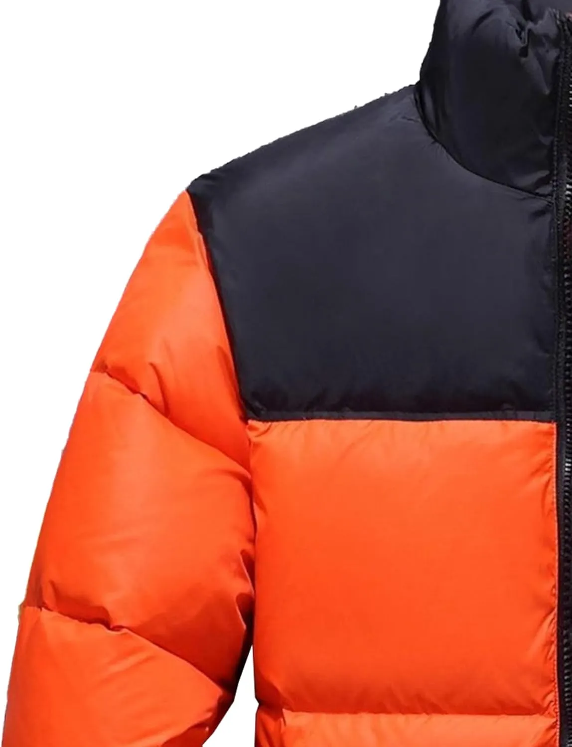 Mens Retro Bubble Puffer Jacket Stylish Stand Collar Duck Down Coats Short Casual Color Down Jackets