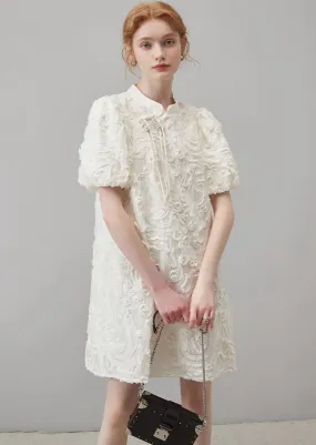 NATIONAL STYLE PUFF SLEEVE NEW CHEONGSAM DRESS