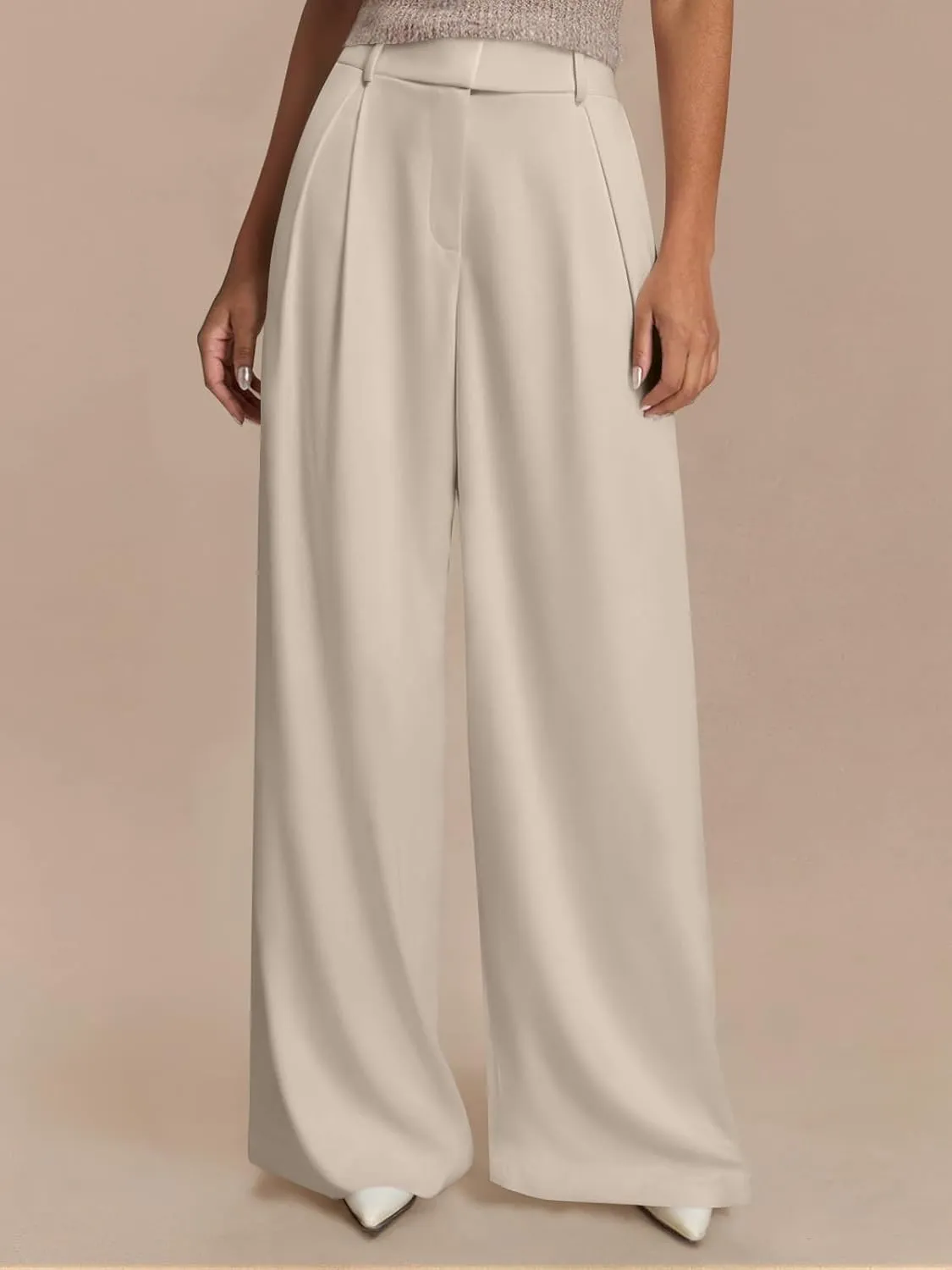 NIMIN High Waisted Dressy Pants for Women Straight Leg Business Casual Work Trousers Office Slacks with Pockets