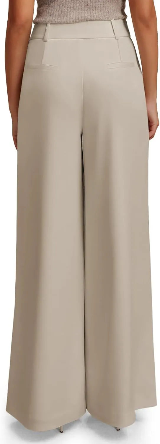NIMIN High Waisted Dressy Pants for Women Straight Leg Business Casual Work Trousers Office Slacks with Pockets